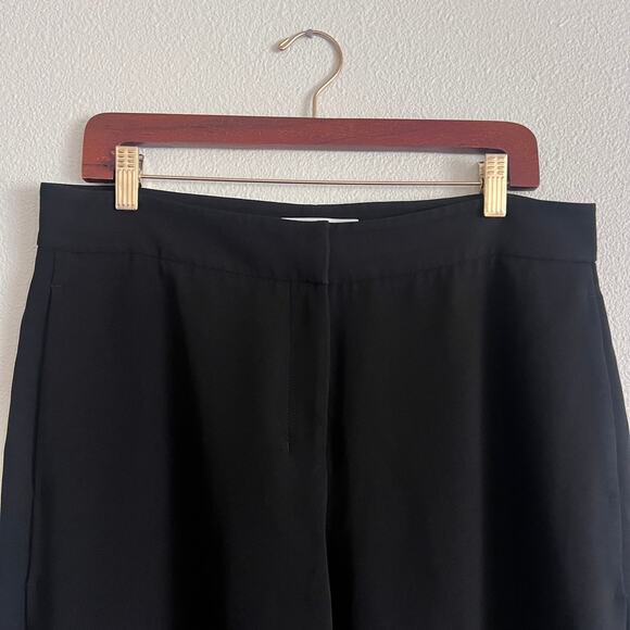 MM.LaFleur Black Wide Leg Cropped Culotte Pants Size 12 High Rise Career - Picture 5 of 10